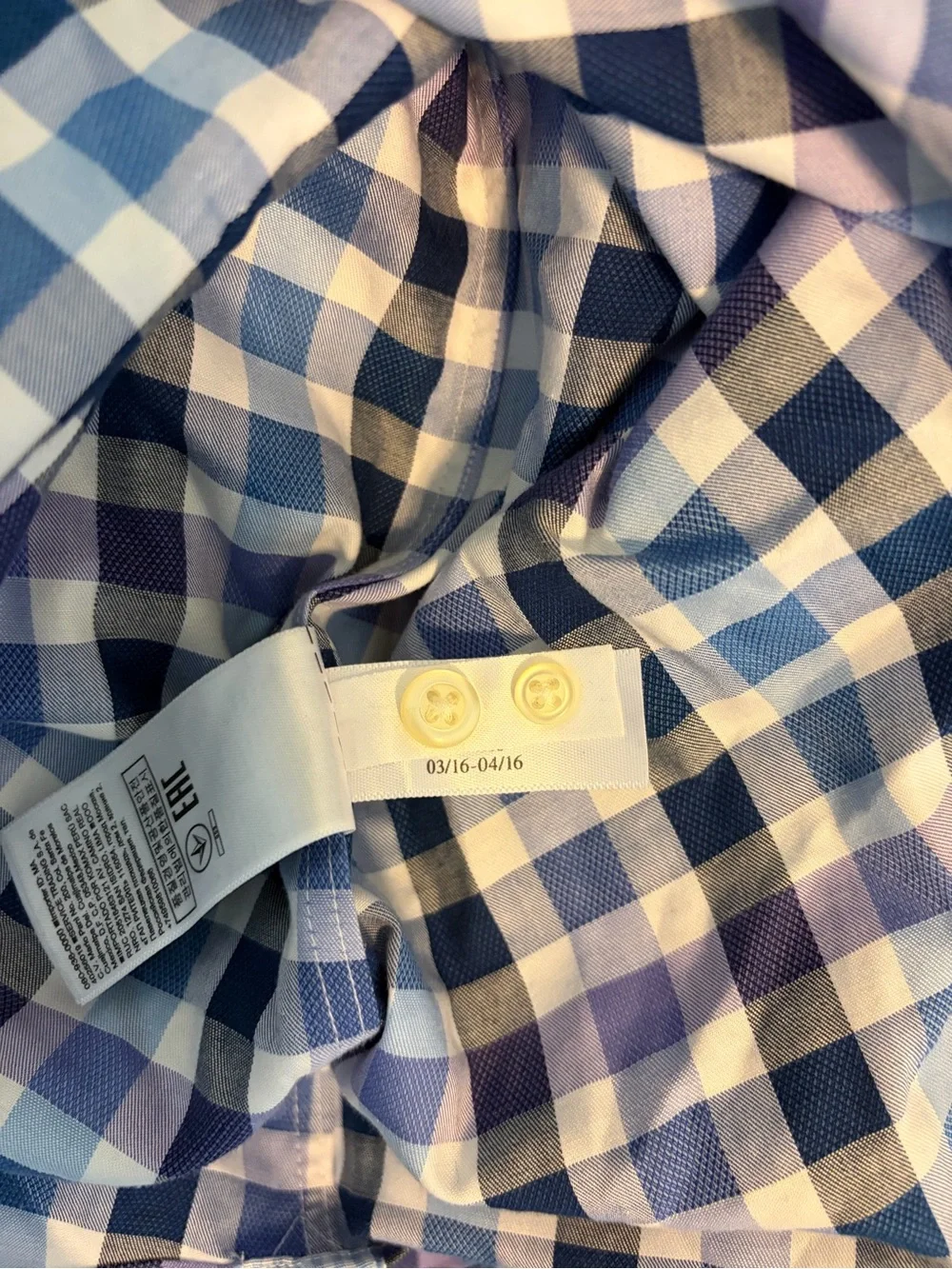 Banana Republic Blue and White Check Dress Shirt